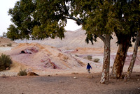 Michelle running in coloured sands