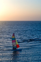 Sailing at the sunset