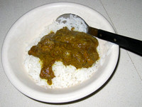 Rice with Pork Vindaloo