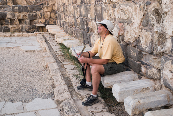 Jared testing the latterines
