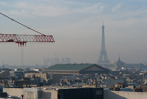Classic view on La Madeleine and la tour Eiffel